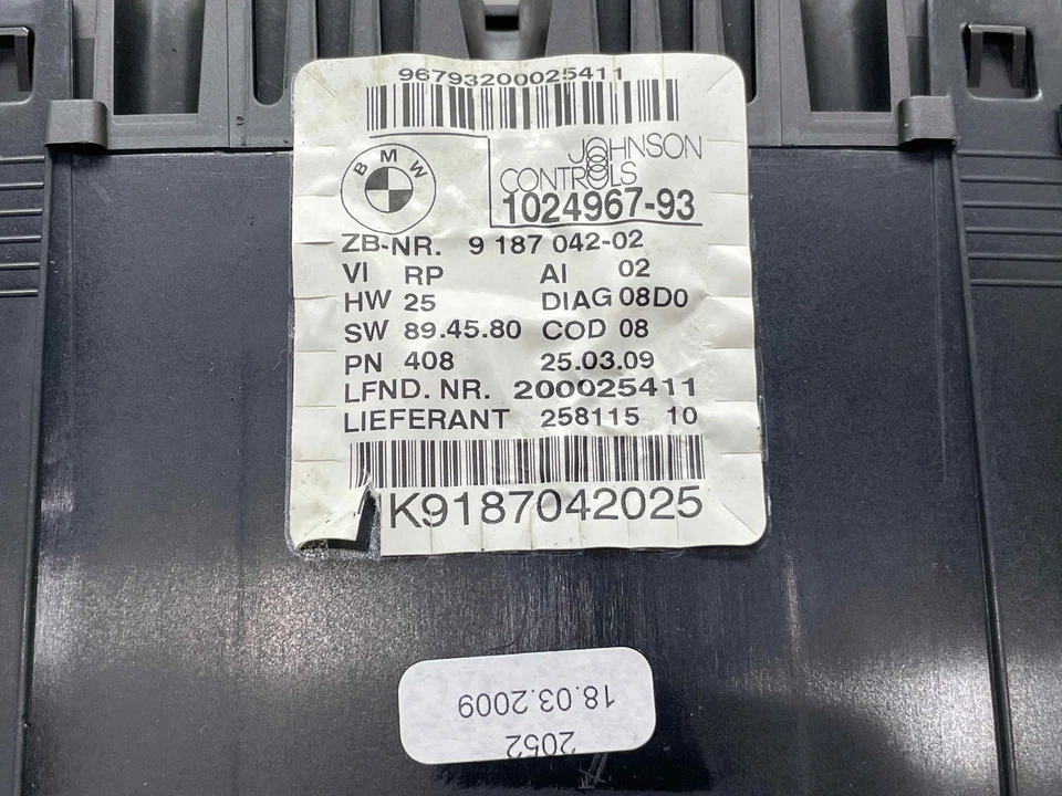 Cuadro de instrumentos Bmw 128I 2009 3,0 L velocímetro manual 55 k 1024967 08 13 Foto 2 de 4