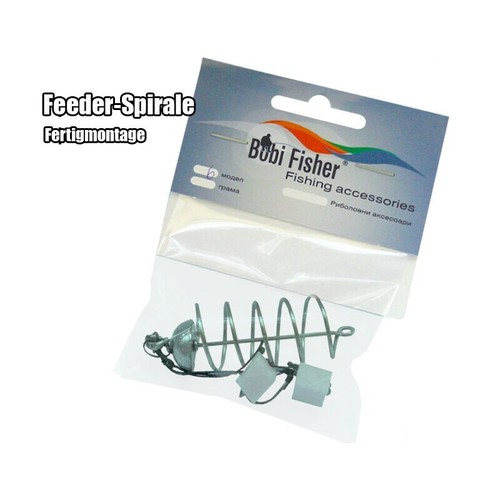 10x FEEDER FUTTERSPIRALE FERTIGMONTAGE MIT 4 VORFACH-HAKEN FUTTERKORB FEEDERKORB - Bild 2 von 2