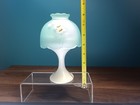 Vintage Westmoreland Fairy Lamp pale blue - handpainted daisies — photo 2