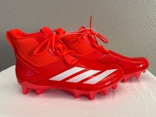 Adidas Adizero Chaos Lineman Football Cleats IF9717 Solar Red/White Mens Sz 9