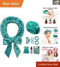 Heatless Curling Headband - Includes 9 Essential Accessories for Dreamy Waves