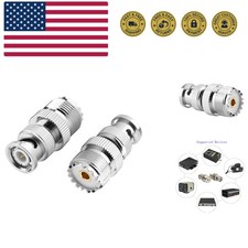 2pcs RF coaxial Coax Adapter BNC Male to UHF Female SO-239 SO239