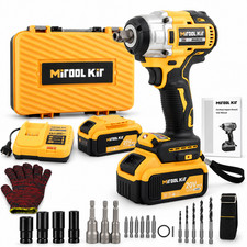 Electric Impact Wrench High Torque 12 Cordless Impact Gun 4ah Battery