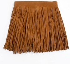 2 Meters 6 Inch Wide Double Faced Velvet Fringe Trim, Leather Suede Tassel Tr...