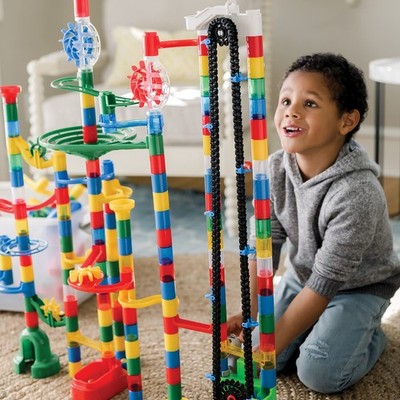 MindWare Colossal Elevator Marble Run   400Piece Marble Maze Building Toys Se...