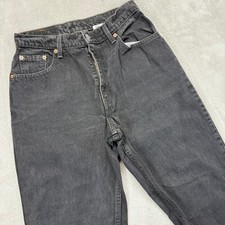 Vintage Levi's 550 Jeans Womens 10 Reg L Relaxed Fit Tapered Leg Black Denim '99