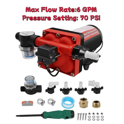 #ad AC 110V Self priming Diaphragm Pump 70PSI Pressure Water Pump 6GPM Auto Switch $74.00