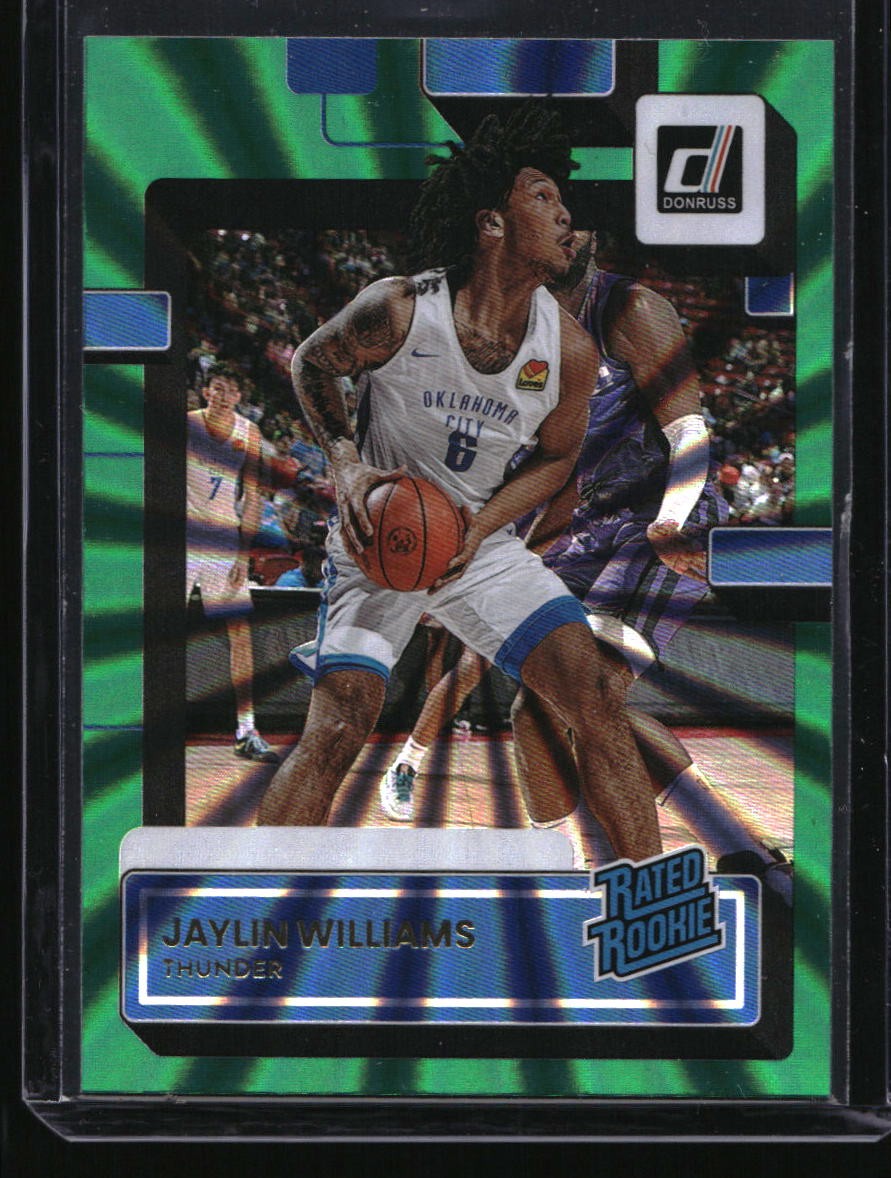 2022-23 Donruss #241 Jaylin Williams RC Holo Laser Green