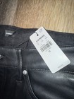 NWT Express Faux Leather Black Pants Size 4long 70’s Flare Mid Rise — photo 2