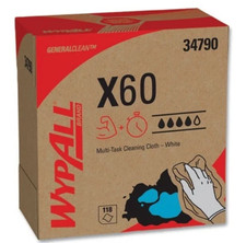 WypAll X60 GeneralClean Multi-Task Wipers 34790 HydroKnit Pop-Up Box 118CT
