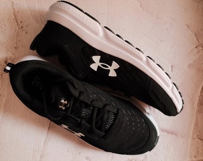 Under Armour Charged Assert 10 Men's Running Shoes Black White 3026175 001 9.5