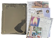 Creative Memories 12x15 Black Strap Hinge Album w/pages, protectors + Power Pack