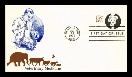 Dr Jim Stamps 15c Veterinary Medicine Postal Stationery First Day Cachet Cover