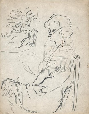 Bleistiftzeichnung - Jean Marchand (1883-1941) - Figurenstudien - 20. Jahrhundert