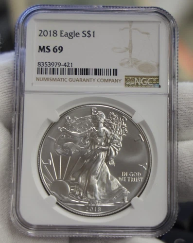2018 US Silver Eagle $1 NGC MS69..