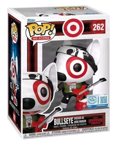 FUNKO POP BULLSEYE TARGET EDDIE MUNSON #262 STRANGER THINGS MAN CAVE GIFT RARE