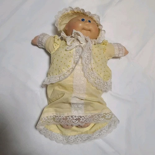Cabbage Patch Kids 1980s DOLL Vintage Preemie Yellow Dress