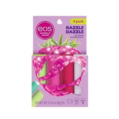 Eos Lip Balm Gift Set- Razzle Dazzle, Limited-Edition  4-Pack lot of 20 packs