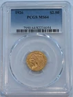 1926  Indian Gold Quarter Eagle $2.50 Coin PCGS graded MS64 Free Shipping!!