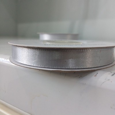 Satinband Größe 10 mm x 25 m silber SALE 99p