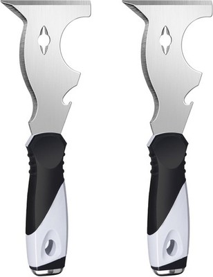 Mister Rui 2 Pack 10 in 1 Putty Knife - Multi Use Painters Tool, Taping Knife, P