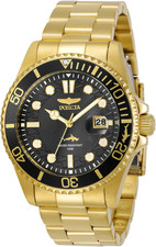 Invicta Pro Diver 30026 Men’s Quartz Watch 43mm Black Dial Stainless Steel 10Bar