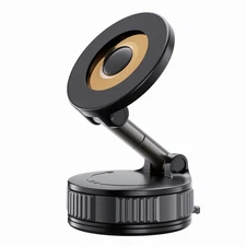 Vacuum Magnetic Suction Phone Holder, 360° Adjustable Suction Cup Phone Mount...