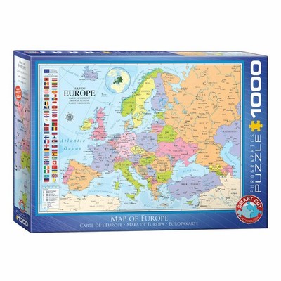 Eurographics Puzzle Karte von Europa, Landkarte, 1000 Teile, 68x48 cm, 6000-0789