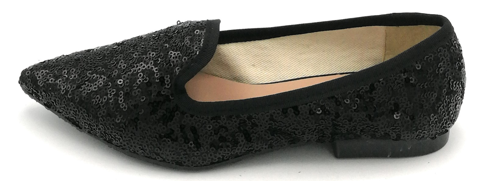 Latika 103060 Bailarina De Punta Con Paillettes Negra Suela De Goma T