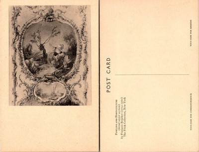 Fowling and Horticulture Postcard Francois Boucher The Frick Collection Unused