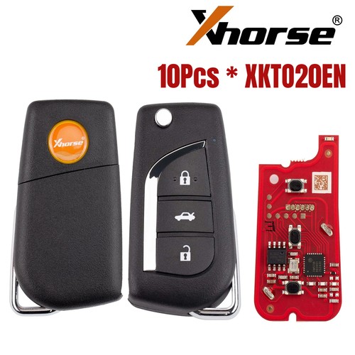 Xhorse XKTO20EN VVDI Universal Wire Remote Key for Toyota Flip Type 3 Buttons