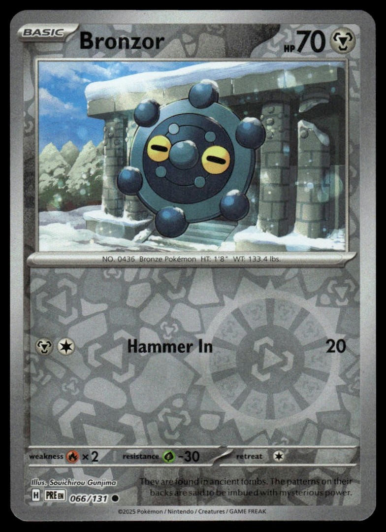 Bronzor SV: Prismatic Evolutions #066/131 Reverse Holo NM
