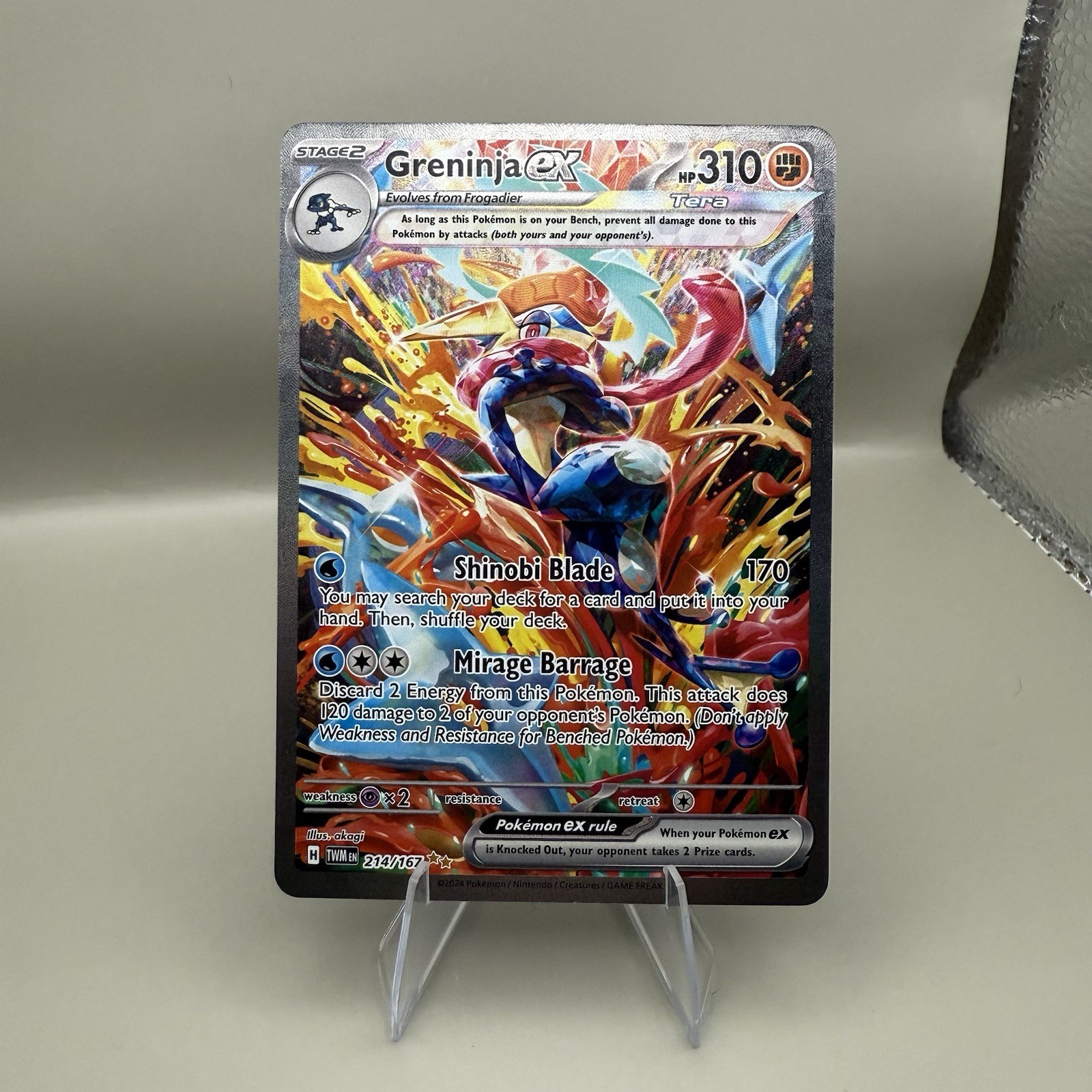 Greninja ex 214/167 - Pokémon - Sv06: Twilight Masquerade Holo - NM - Chase