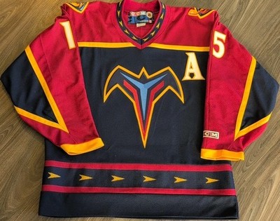 Rare Vintage Atlanta Thrashers Dany Heatley CCM Jersey Sz LG