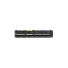 Leviton 49013-P48 Voice Grade Patch Panel, 48-port, 2RU, Black, 8P4C Jacks