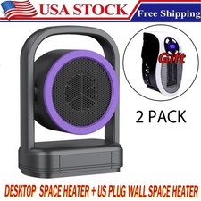 2Pack 500W Portable Electric Small Space Heater  Plug-In Space Heater