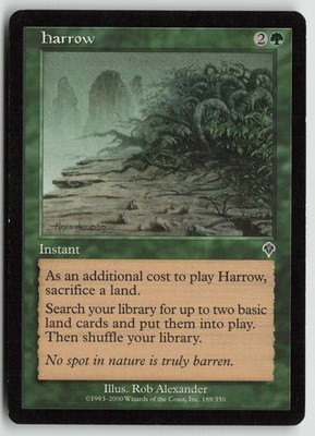 Harrow Moderately Played 189 Invasion Magic: The Gathering