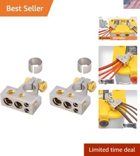 Easy-Install Battery Terminal Connectors for 2,4,8,10 Gauge Wires - Complete Set