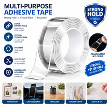 Heavy Duty Double Sided Tape Nano Adhesive Clear Mounting Picture Hanging Strips