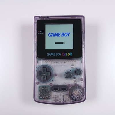 Nintendo Game Boy Color Console Clear Purple - Refurbished - Backlit IPS Screen!