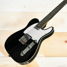 Tele Electric Guitar Double Binding Mahogany Body Black Color Rosewood Fretboard