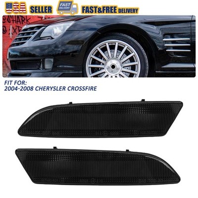 Smoked Front Bumper Side Marker Reflector Light For 2004-2008 Chrysler Crossfire