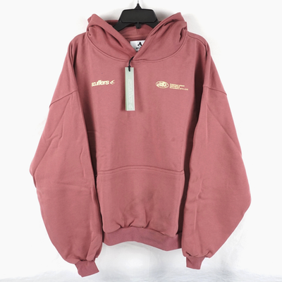 Scuffers Sign Cotton Oversized Boxy-Fit Hoodie In Burgundy