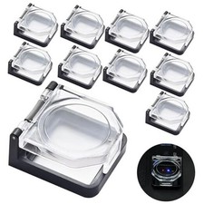  Pcs Power Push Button Switch Cover, 34 39mm Square Hole, Momentary 10