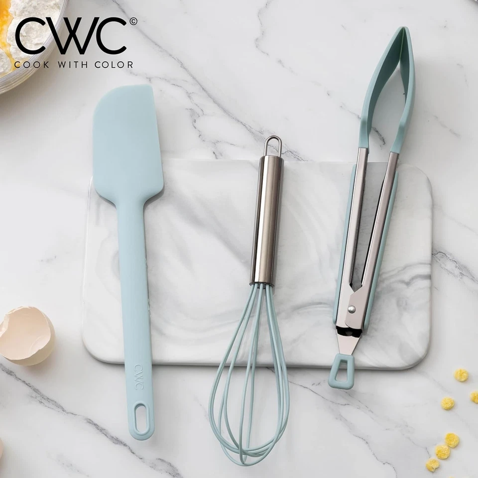 Juego de pinzas con punta de silicona de 3 piezas como nuevo: utensilios de cocina elegantes y resistentes al calor Foto 4 de 4