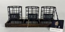Rae Dunn Basket Desk Organizer Set PENCILS MA...