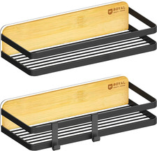 Bamboo Bathroom Organizer Shower Bathtub Caddy Shelf Tray Rack with Soap Dish
