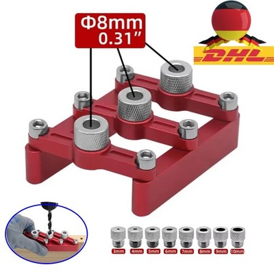 3-10mm Bohrbuchsen Set 16 Stück Edelstahl präzise für Holzbearbeitung Dübel