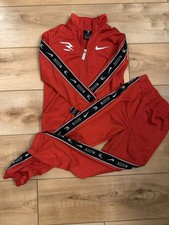 Nike Boys Red Tracksuit Jacket, Size 6, Long Sleeves, Full Zip, Pockets