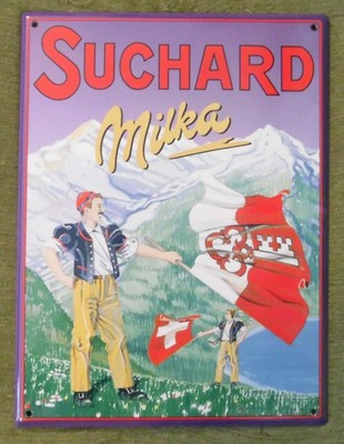 Enamel Sign, Suchard Milka, 40cm x 30cm, Great Condition